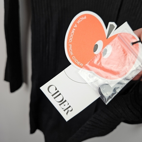 Cider Wool Blend V Neck Button Knitted Cardigan Sweater Plus Size Black 0XL - Picture 5 of 12